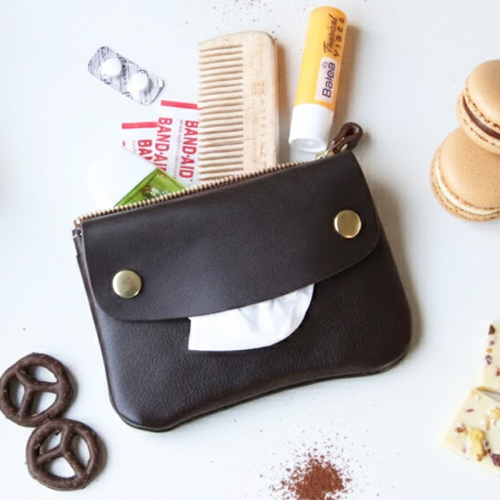 ポケットティッシュ付きミニポーチ