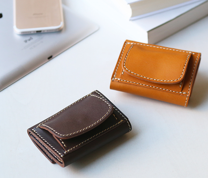 三つ折りミニ財布[sokunou] ｜革鞄・革小物のPORCO ROSSO（ポルコロッソ）
