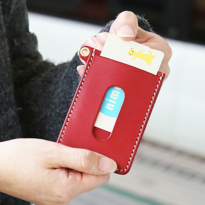 穴付きパスケース ｜革鞄・革小物のPORCO ROSSO（ポルコロッソ）