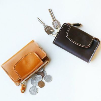 オールインワン4連キーケース（小銭入れ付き）[sokunou] ｜革鞄・革 