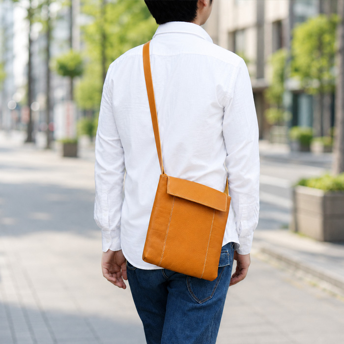 クラフトシリーズ 縦型ショルダーバッグ [nouki1] ｜革鞄・革小物の  