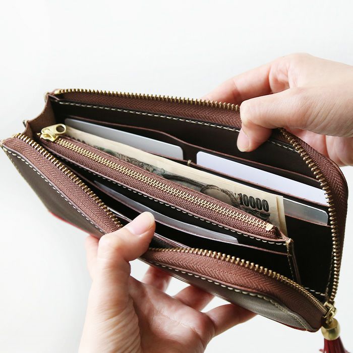 タッセルL字長財布｜革鞄と革小物のPORCO ROSSO（ポルコロッソ）